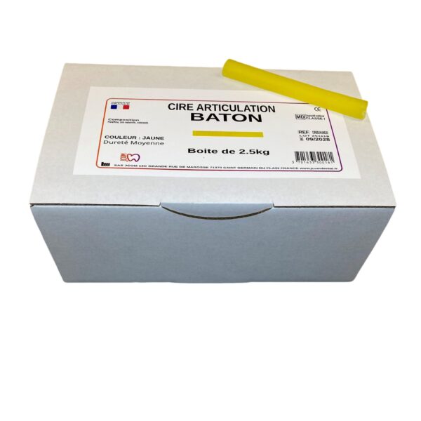 Cire jaune bâton boite de 2.5kg