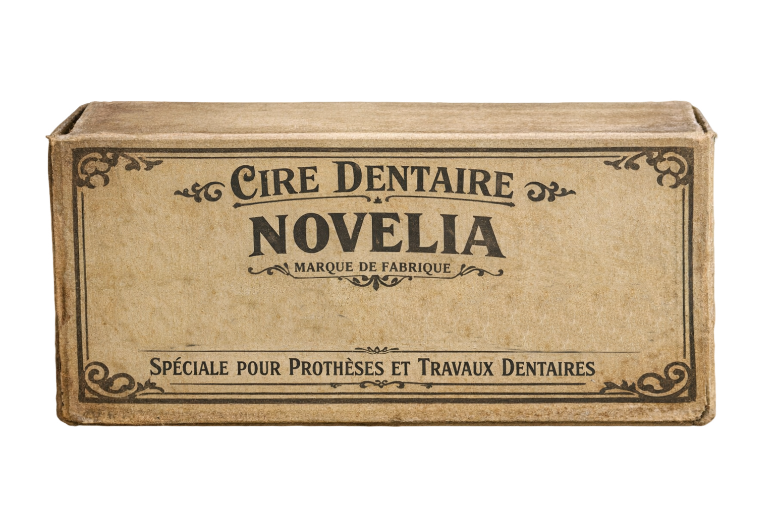 Boîte ancienne de cire dentaire Novelia d’avant-guerre