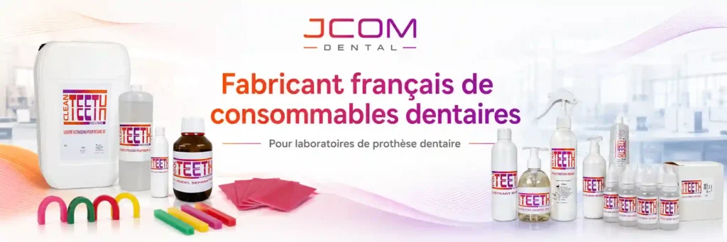 JCOM DENTAL, fabriquant Français de produits et de consommables dentaires
